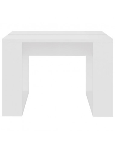 Tavolino Bianco 50x30x50 cm in Legno Multistrato