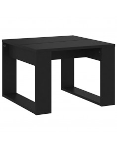 Tavolino di Servizio Nero 50x50x35 cm in Truciolato 2