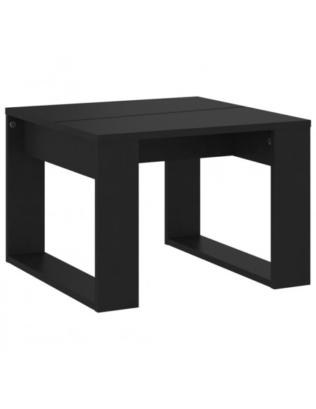 Tavolino di Servizio Nero 50x50x35 cm in Truciolato