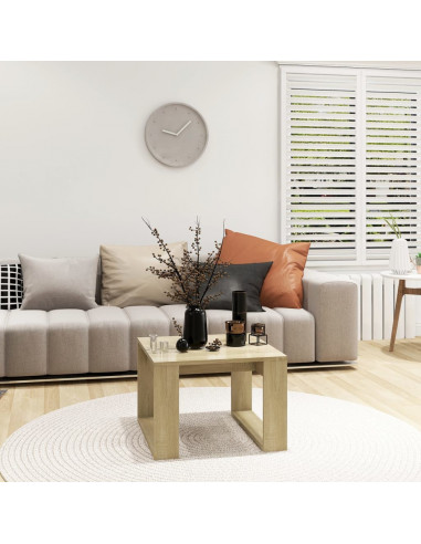 Tavolino di Servizio Rovere Sonoma 50x50x35 cm in Truciolato