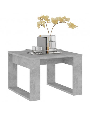 Tavolino Servizio Grigio Cemento 50x50x35 cm in Truciolato