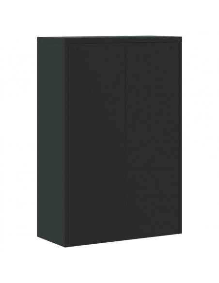 Armadio Classificatore Nero 90x40x180 cm in Acciaio
