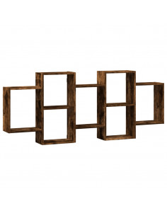 Mensola a Muro Rovere Fumo 159x18x65 cm in Truciolato 2