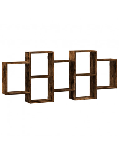Mensola a Muro Rovere Fumo 159x18x65 cm in Truciolato