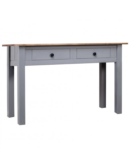 Tavolo Consolle Grigio 110x40x72 cm Legno Massello Pino Panama