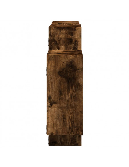 Mensola a Muro Rovere Fumo 159x18x65 cm in Truciolato