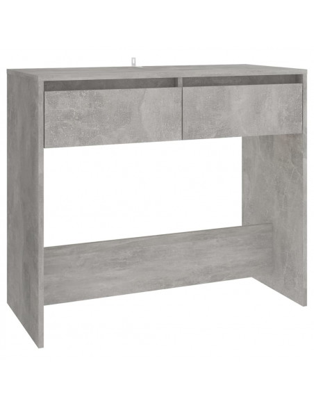 Tavolo Consolle Grigio Cemento 89x41x76,5 cm in Acciaio