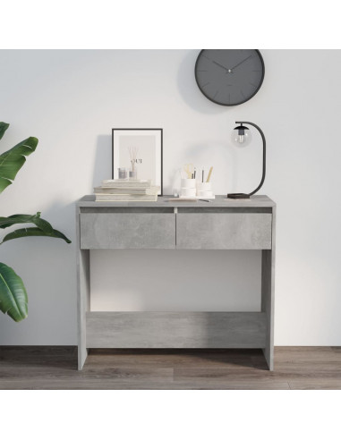 Tavolo Consolle Grigio Cemento 89x41x76,5 cm in Acciaio
