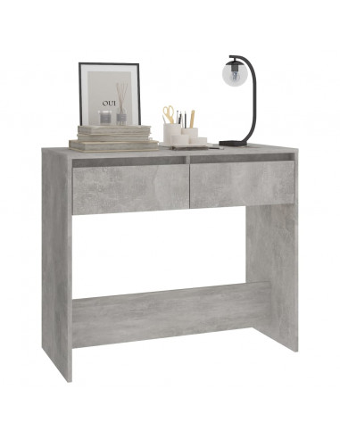 Tavolo Consolle Grigio Cemento 89x41x76,5 cm in Acciaio