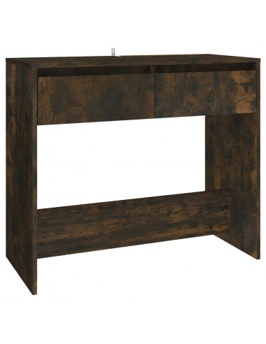 Tavolo Consolle Rovere Fumo 89x41x76,5 cm in Acciaio