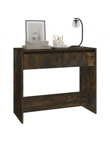 Tavolo Consolle Rovere Fumo 89x41x76,5 cm in Acciaio