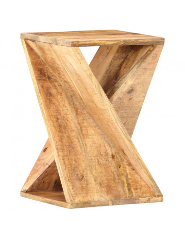 Tavolino di Servizio 35x35x55 cm in Legno Massello di Mango