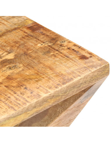 Tavolino di Servizio 35x35x55 cm in Legno Massello di Mango