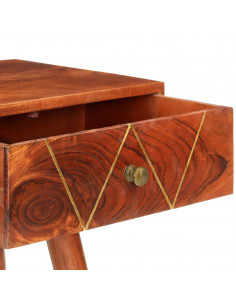Tavolo Consolle 90x35x76 cm Legno Massello d'Acacia 2