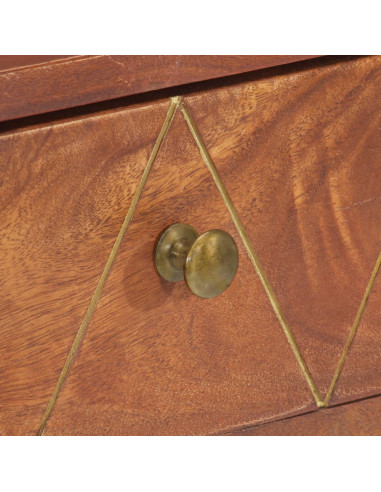 Tavolo Consolle 90x35x76 cm Legno Massello d'Acacia