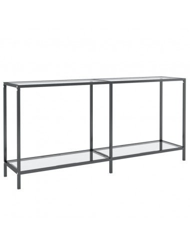 Tavolo Consolle Trasparente 160x35x75,5 cm in Vetro Temperato