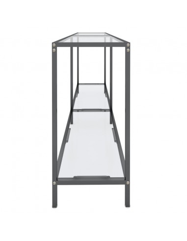 Tavolo Consolle Trasparente 160x35x75,5 cm in Vetro Temperato