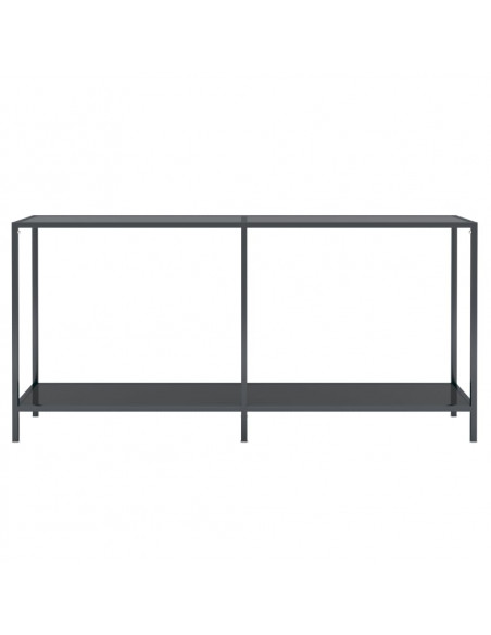 Tavolo Consolle Nero 160x35x75,5 cm in Vetro Temperato