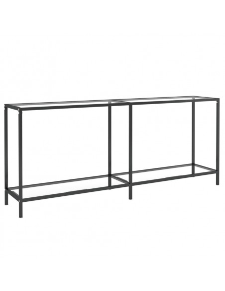 Tavolo Consolle Trasparente 180x35x75,5 cm in Vetro Temperato