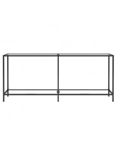 Tavolo Consolle Trasparente 180x35x75,5 cm in Vetro Temperato