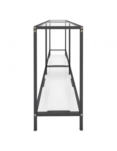 Tavolo Consolle Trasparente 180x35x75,5 cm in Vetro Temperato