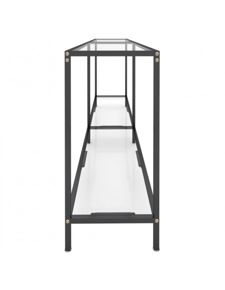 Tavolo Consolle Trasparente 180x35x75,5 cm in Vetro Temperato