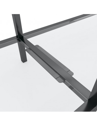 Tavolo Consolle Trasparente 180x35x75,5 cm in Vetro Temperato