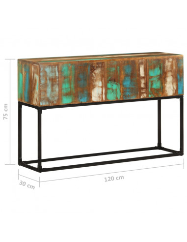 Tavolo Consolle 120x30x75 cm in Legno Massello di Recupero