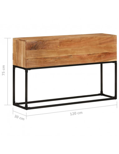 Tavolo Consolle 120x30x75 cm in Legno Massello di Acacia