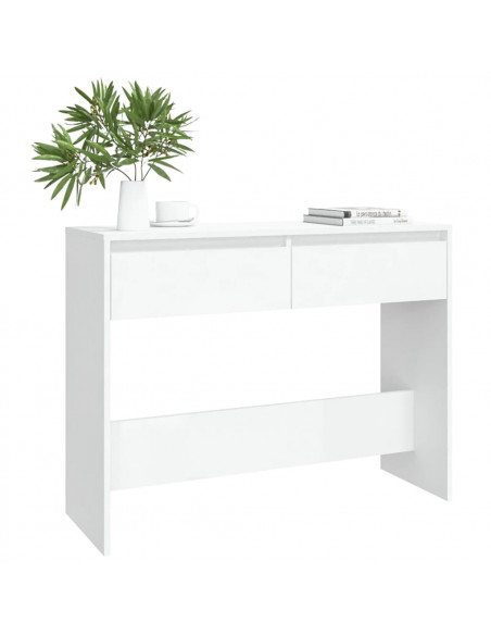Tavolo Consolle Bianco 100x35x76,5 cm in Truciolato