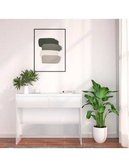 Tavolo Consolle Bianco 100x35x76,5 cm in Truciolato