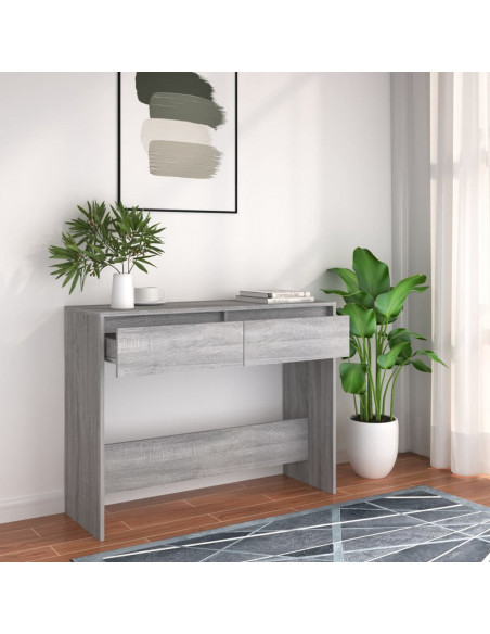 Tavolo Consolle Grigio Sonoma 100x35x76,5 cm in Truciolato