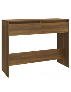 Tavolo Consolle Rovere Marrone 100x35x76,5 cm in Truciolato 2