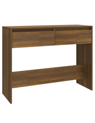 Tavolo Consolle Rovere Marrone 100x35x76,5 cm in Truciolato