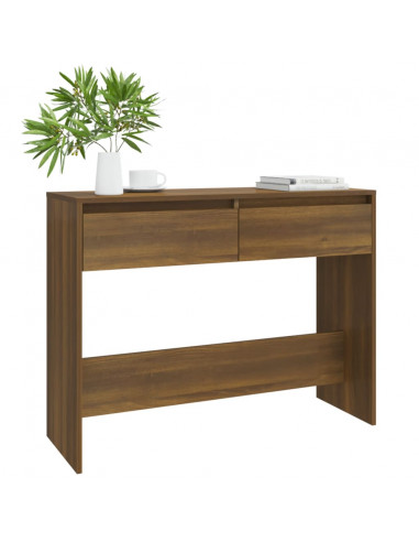 Tavolo Consolle Rovere Marrone 100x35x76,5 cm in Truciolato
