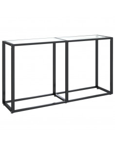 Tavolo Consolle Trasparente 140x35x75,5 cm in Vetro Temperato 2