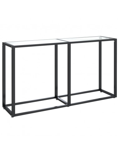 Tavolo Consolle Trasparente 140x35x75,5 cm in Vetro Temperato