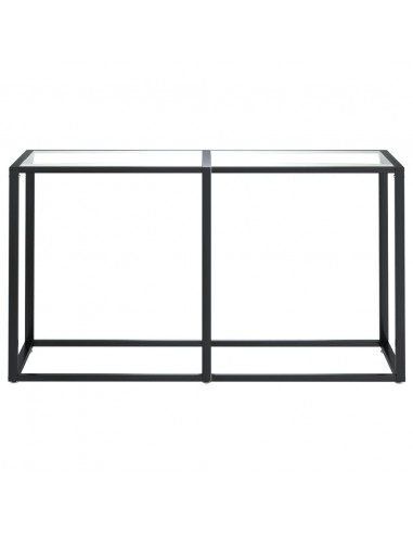 Tavolo Consolle Trasparente 140x35x75,5 cm in Vetro Temperato