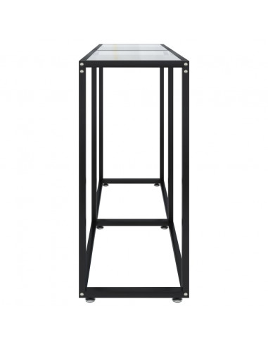 Tavolo Consolle Trasparente 140x35x75,5 cm in Vetro Temperato