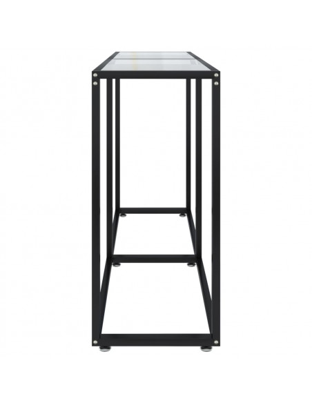 Tavolo Consolle Trasparente 140x35x75,5 cm in Vetro Temperato