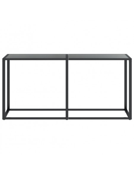 Tavolo Consolle Nero 160x35x75,5 cm in Vetro Temperato