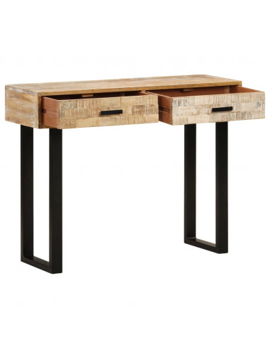 Tavolo Consolle 100x30x75 cm in Legno Massello di Mango