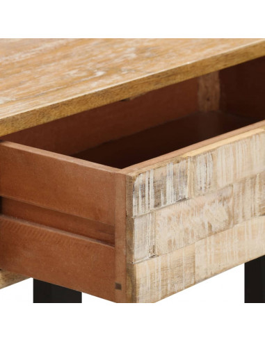 Tavolo Consolle 100x30x75 cm in Legno Massello di Mango