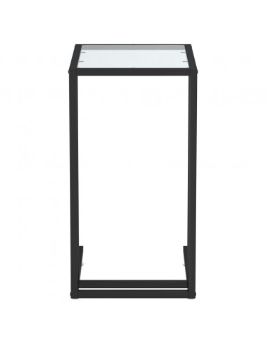 Tavolino per Computer Trasparente 50x35x65 cm Vetro Temperato