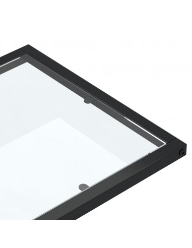 Tavolino per Computer Trasparente 50x35x65 cm Vetro Temperato