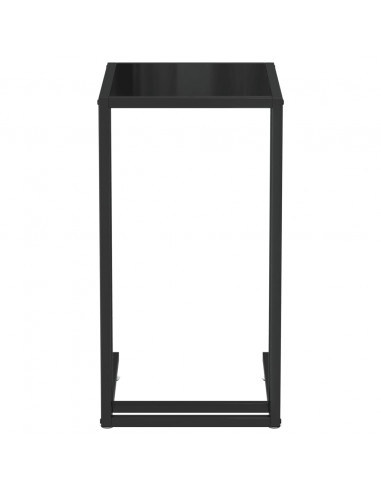 Tavolino per Computer Nero 50x35x65 cm in Vetro Temperato