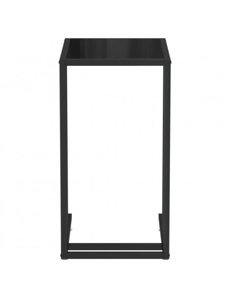 Tavolino per Computer Nero 50x35x65 cm in Vetro Temperato