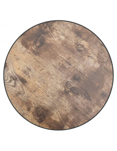 Tavolino Nero e Giallo Ø35 cm in MDF