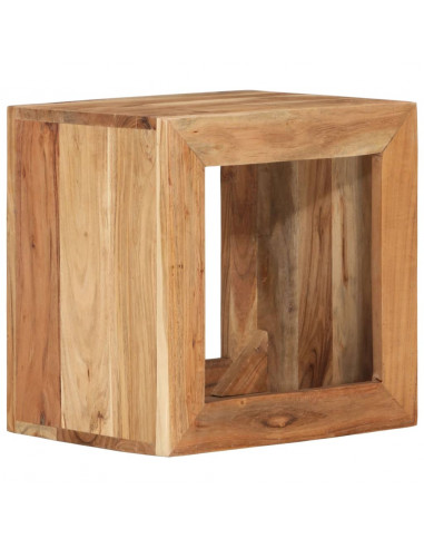 Sgabello 40 x 30 x 40 cm Legno Massello di Acacia