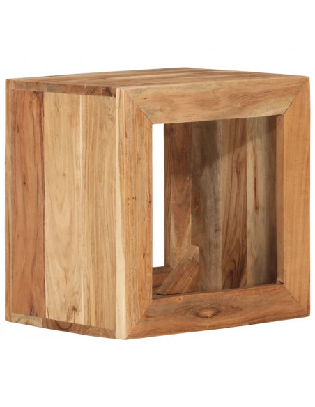 Sgabello 40 x 30 x 40 cm Legno Massello di Acacia